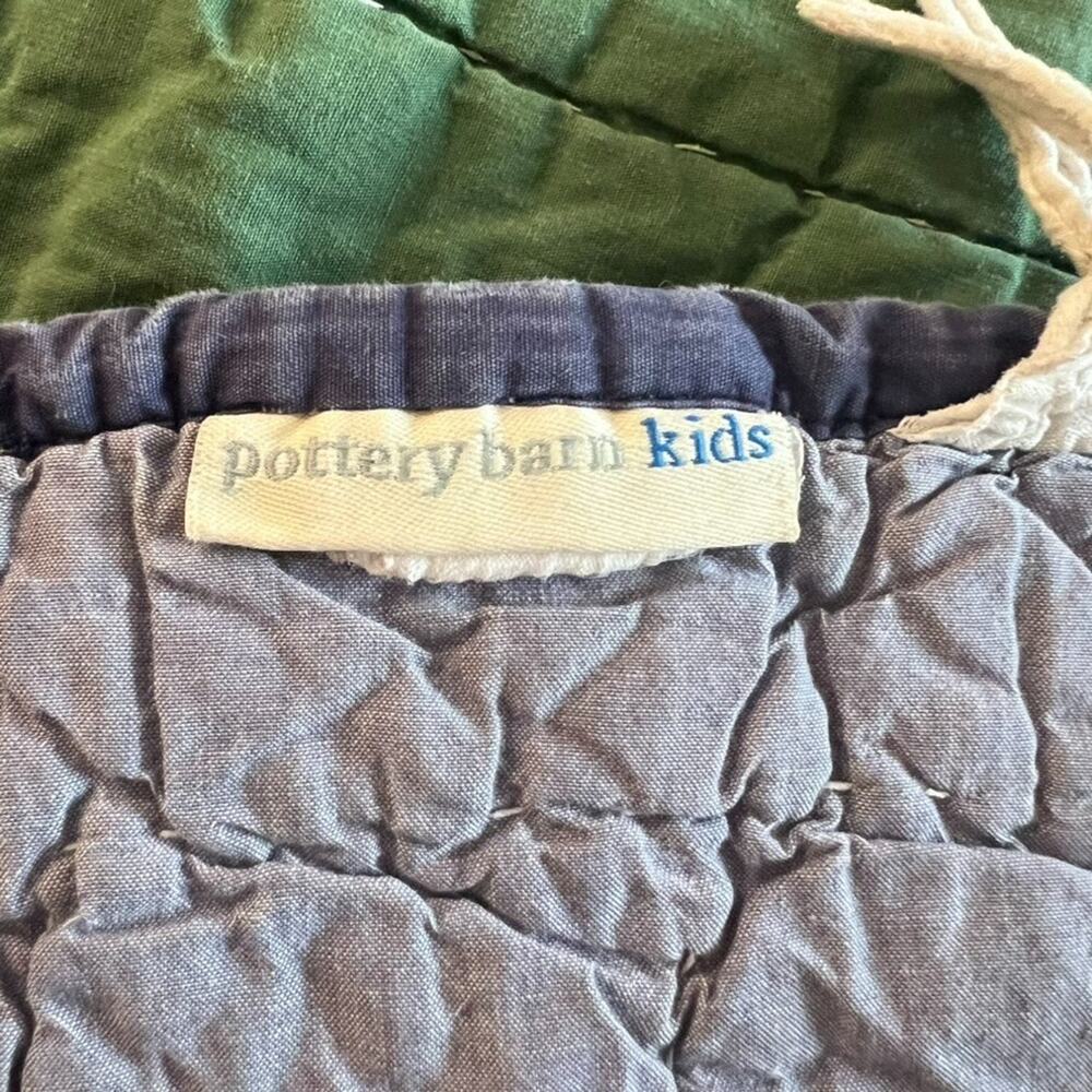 Pottery Barn Quilt Twin Kids Boys Club Crew Pockets Numbers Multicolor 80x64 Vtg - Picture 7 of 12